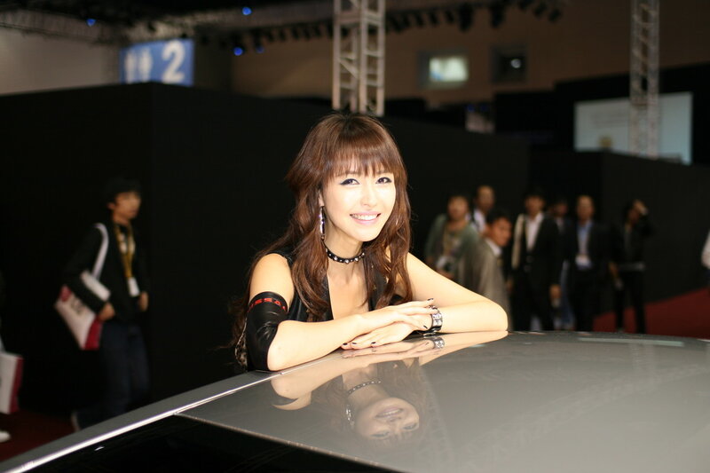 Woman at Car Show — Black