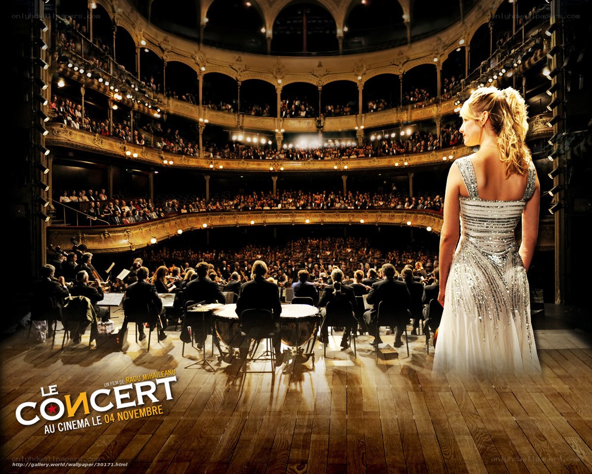 Woman at concert hall