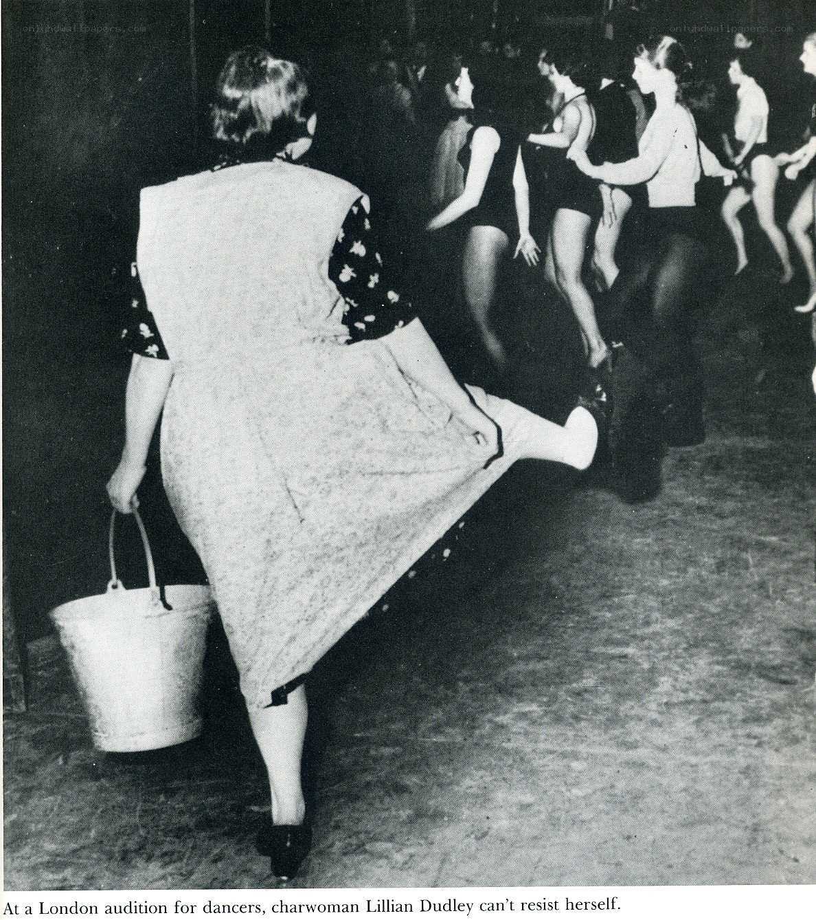 Woman at dancer audition