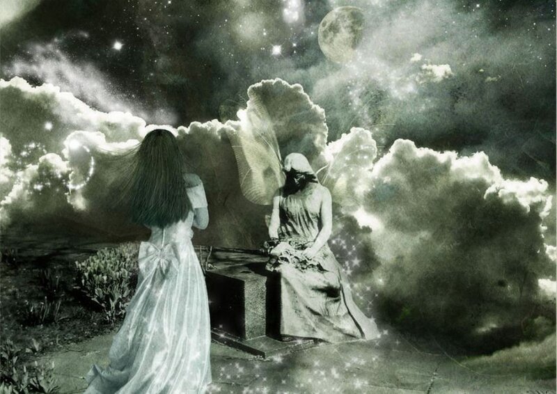 Woman at Gravestone