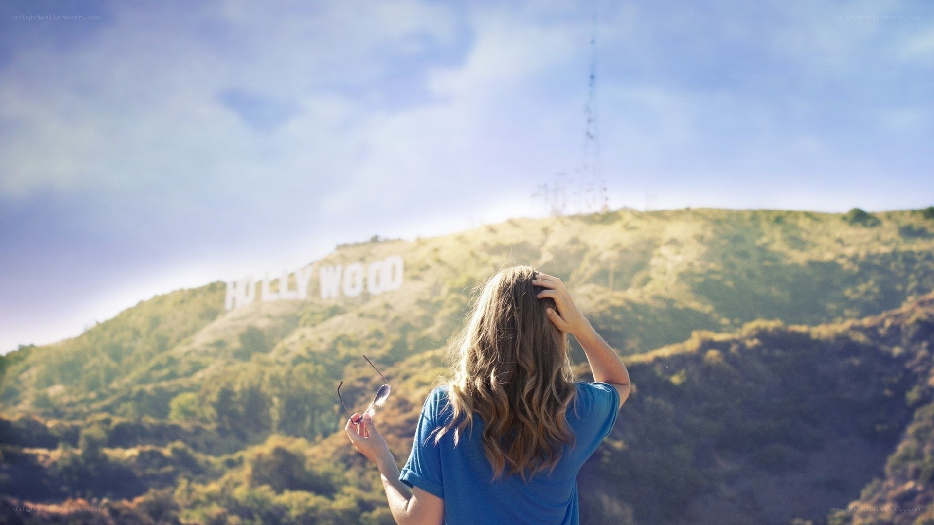 Woman at Hollywood Sign