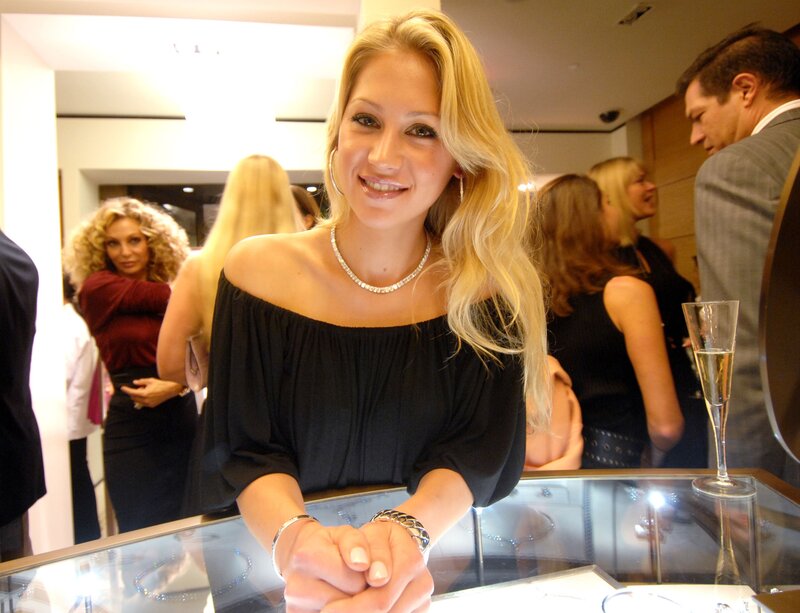 Woman at jewelry store event