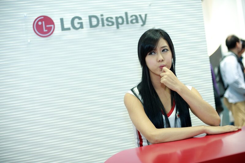 Woman at LG Display Booth