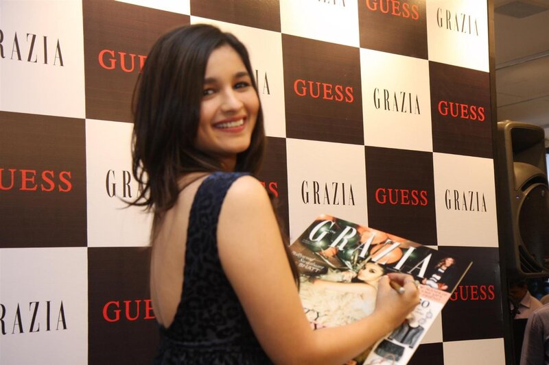 woman at magazine event