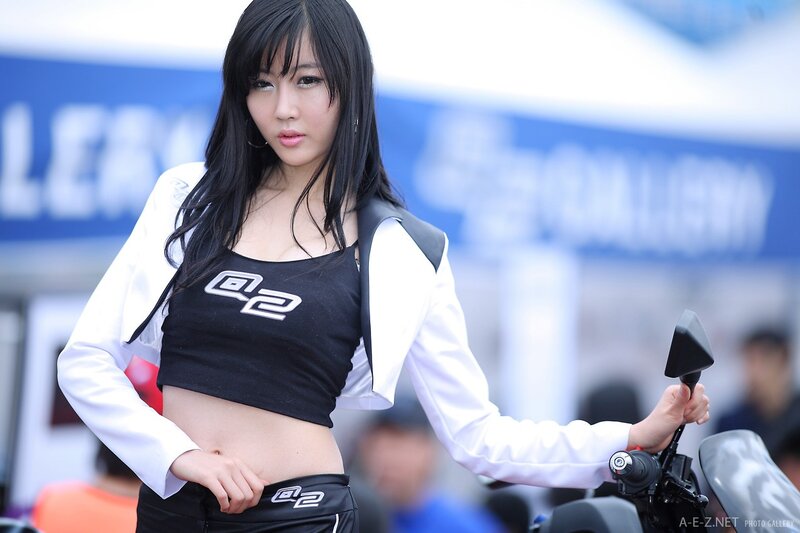 woman at motorcycle event