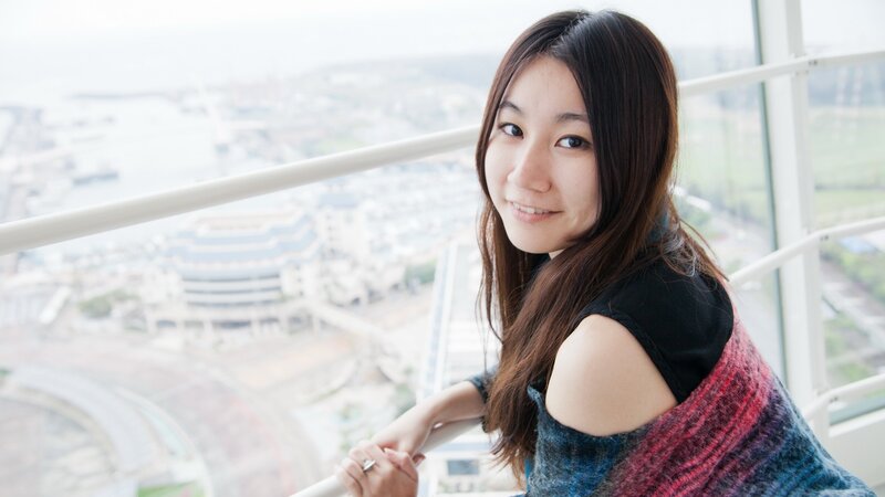 woman at observation deck