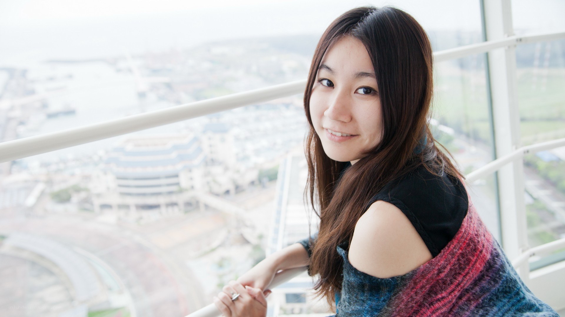 woman at observation deck