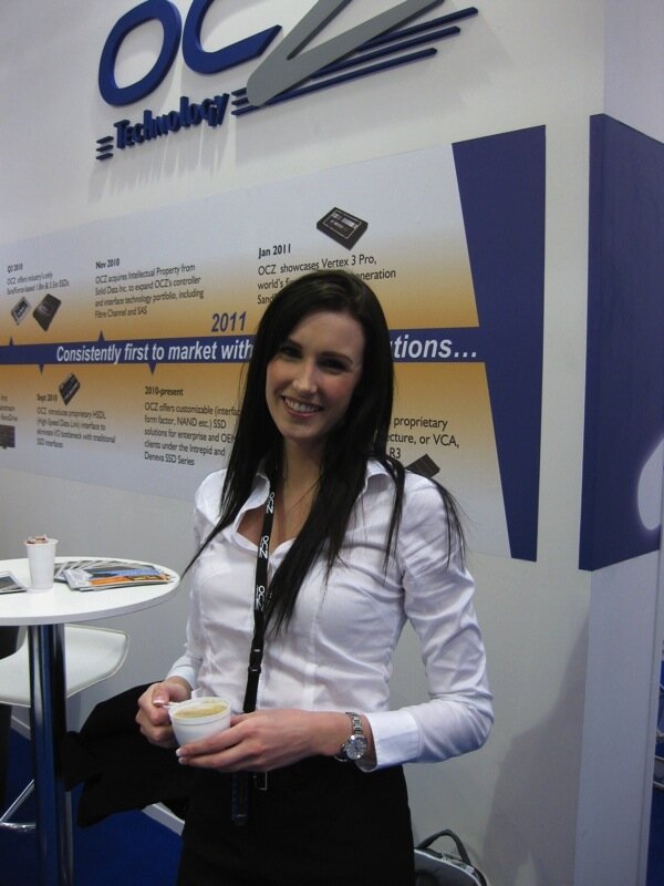 Woman at OCZ Technology booth