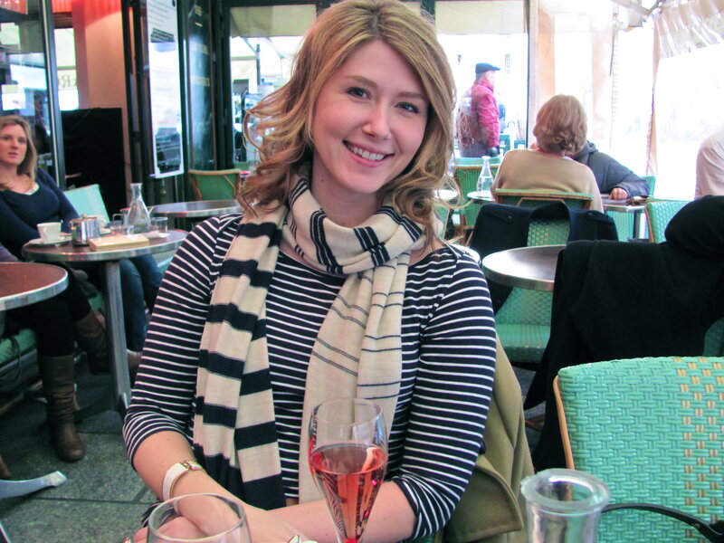 Woman at outdoor café