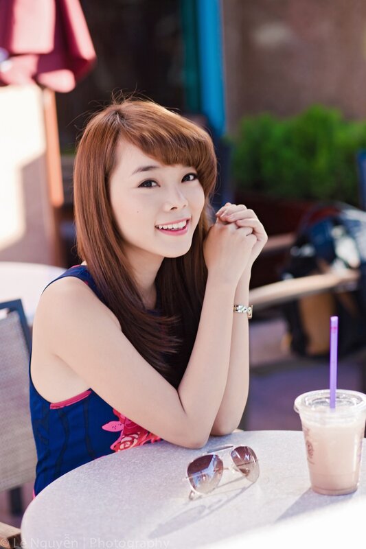 woman at outdoor cafe