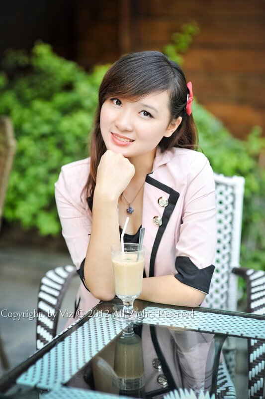 woman at outdoor cafe