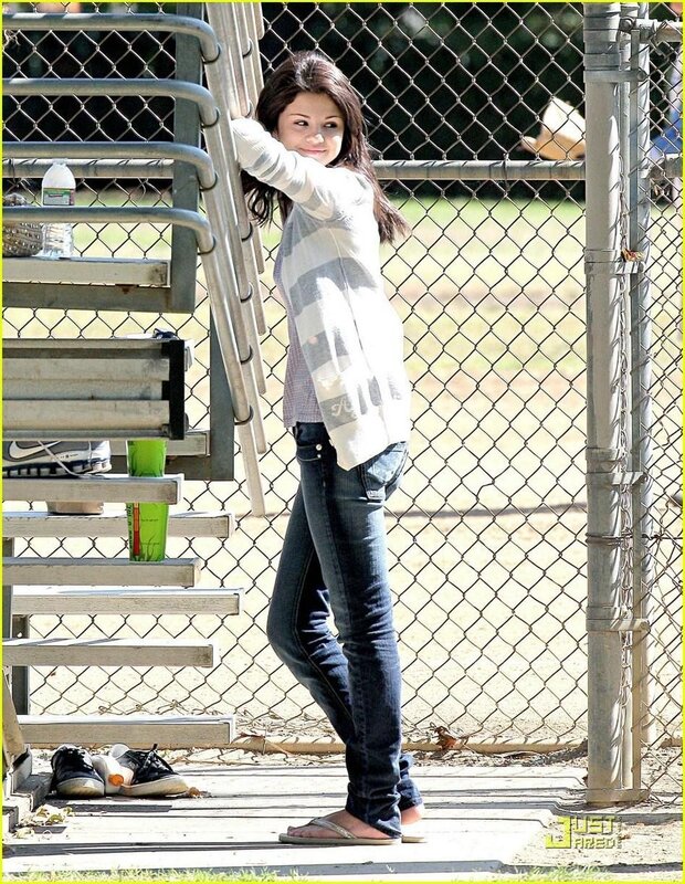 woman at outdoor stadium