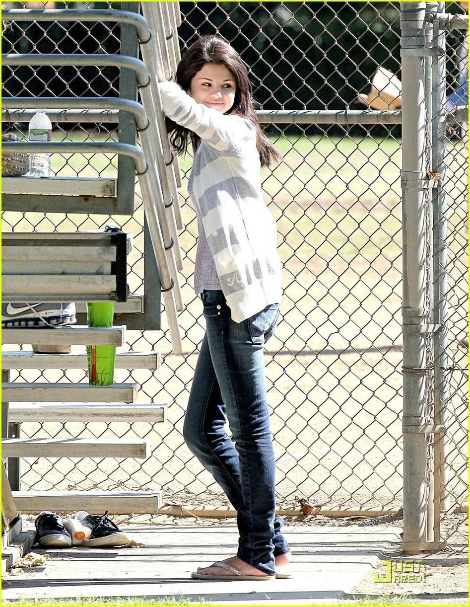 woman at outdoor stadium