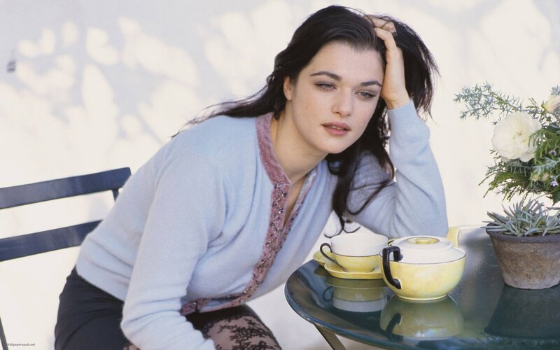 Woman at Outdoor Table — Blue