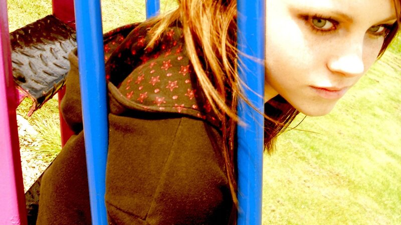 woman at playground structure