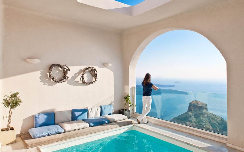 Woman at Poolside View