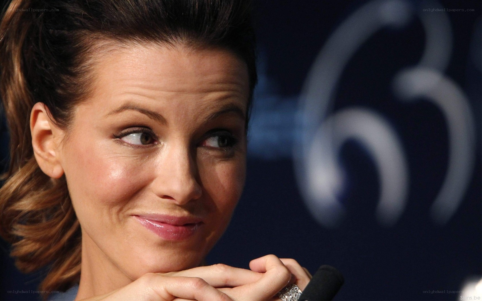 woman at press event