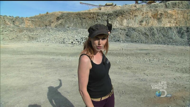 Woman at quarry site