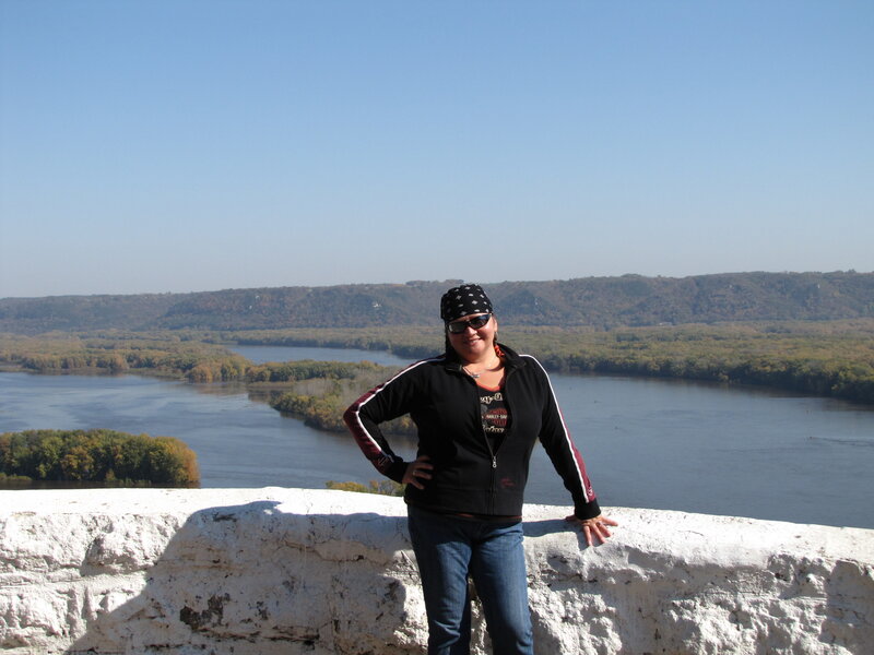 Woman at River Overlook