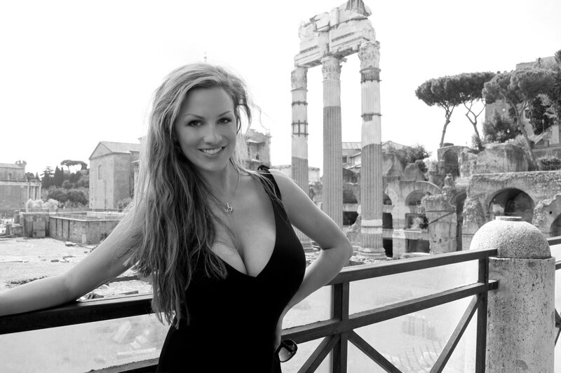 Woman at Roman ruins