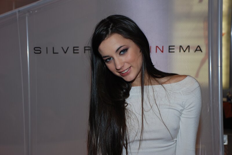 woman at silver cinema event