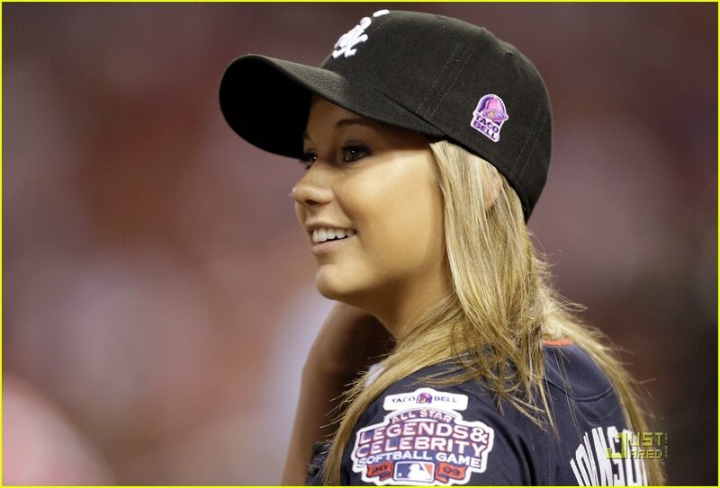 woman at softball game