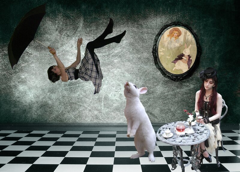 Woman at Tea Party — Black