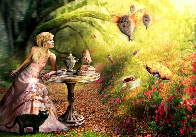 Woman at Tea Party