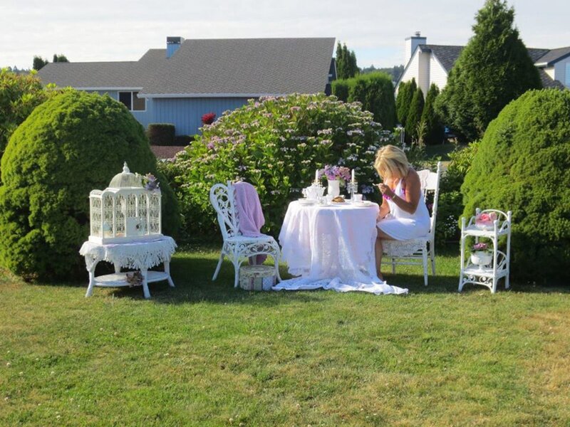 Woman at Tea Table — Green