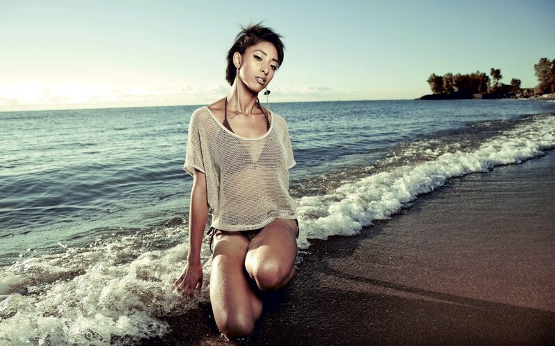 woman at the beach