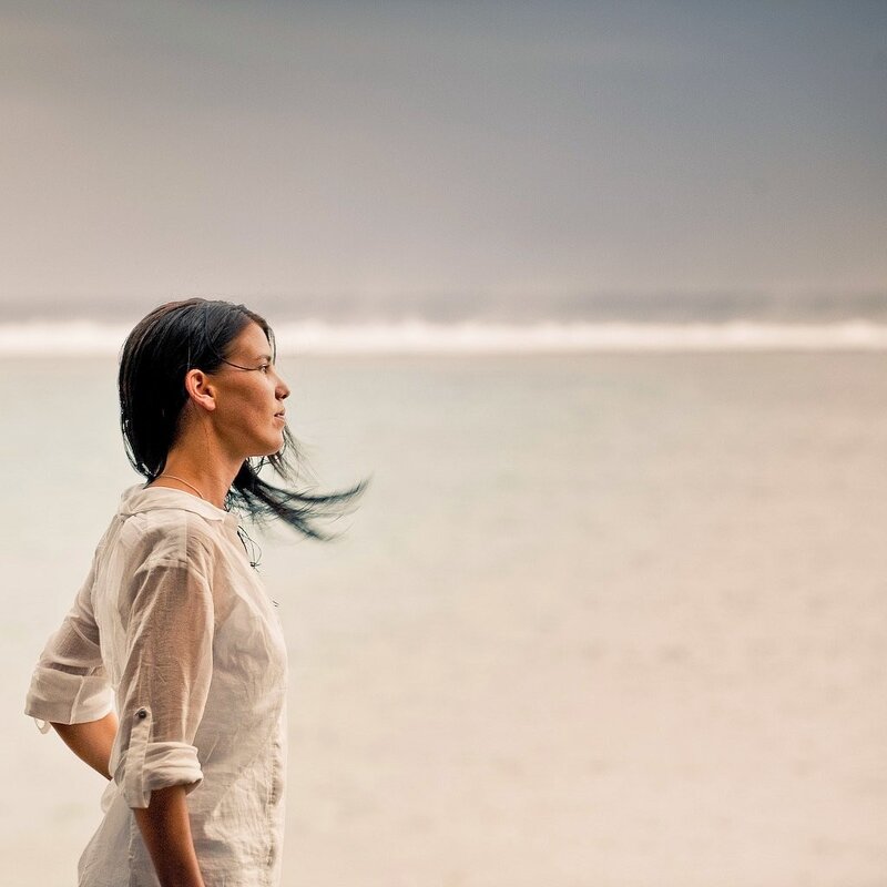 woman at the beach