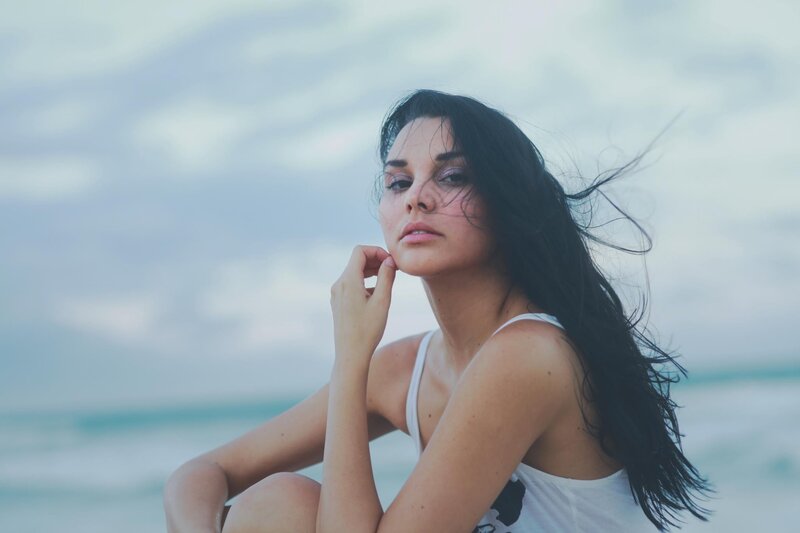 woman at the beach