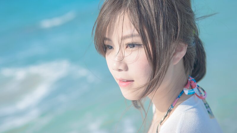 woman at the beach