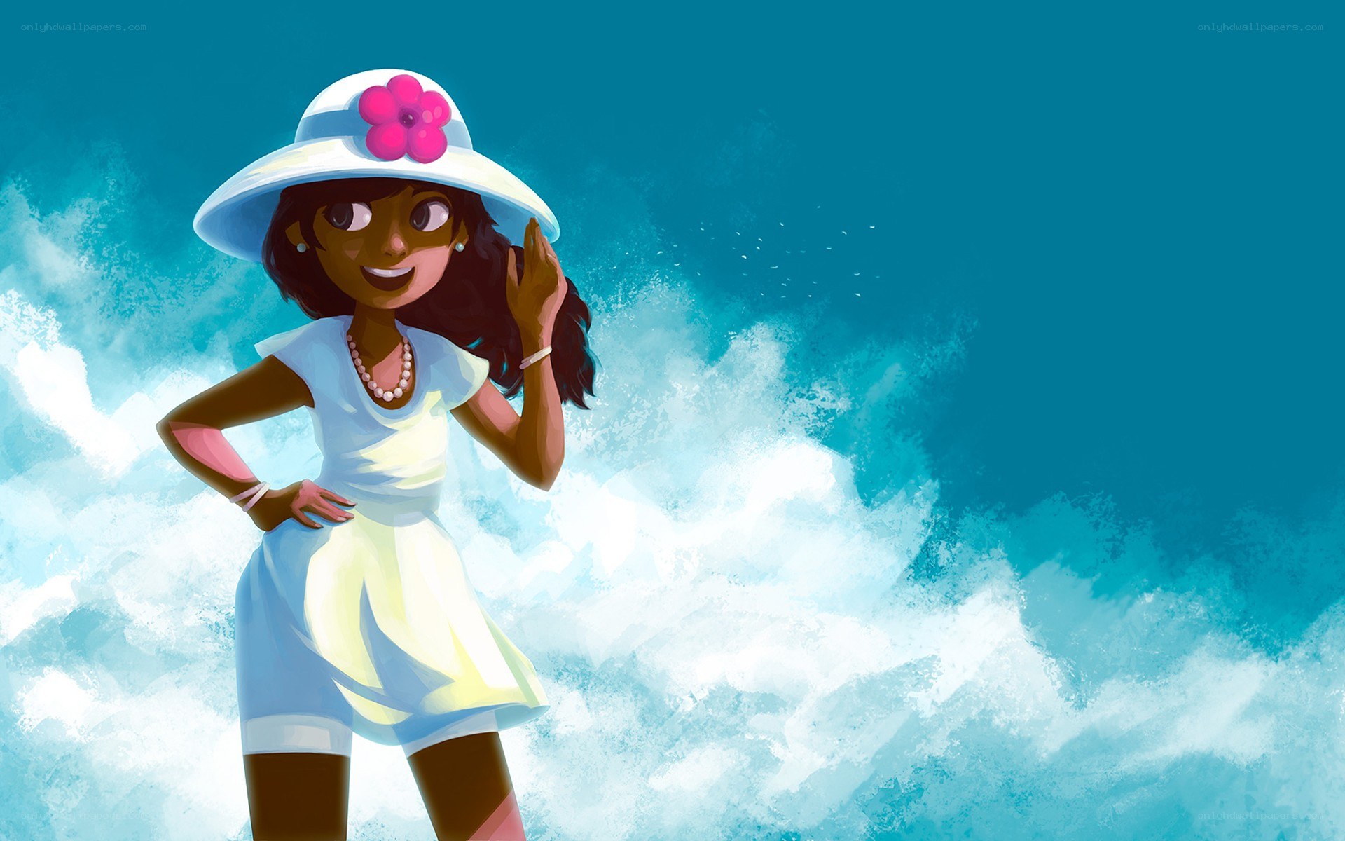 woman at the beach
