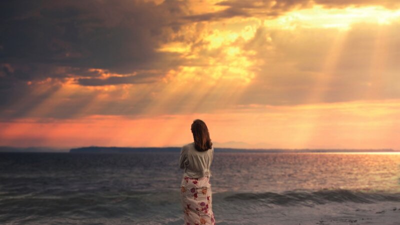 Woman at the Beach — Orange