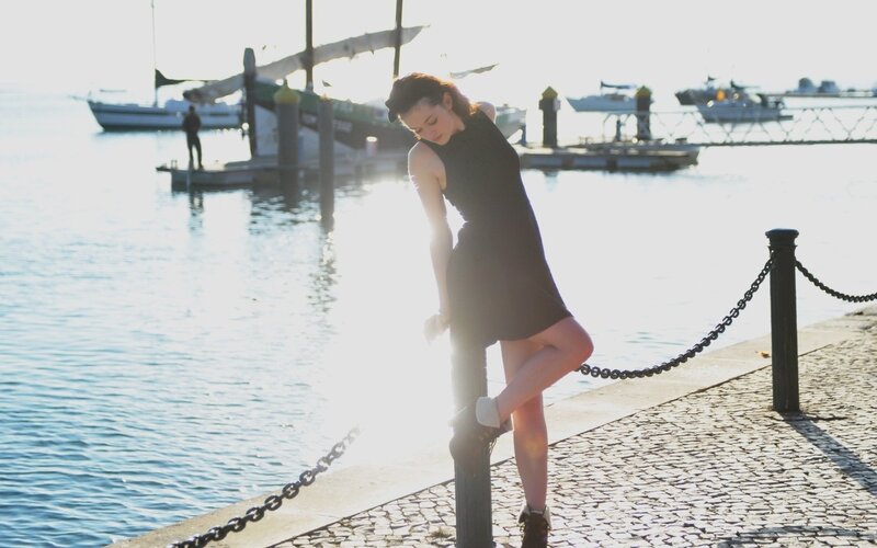woman at the harbor
