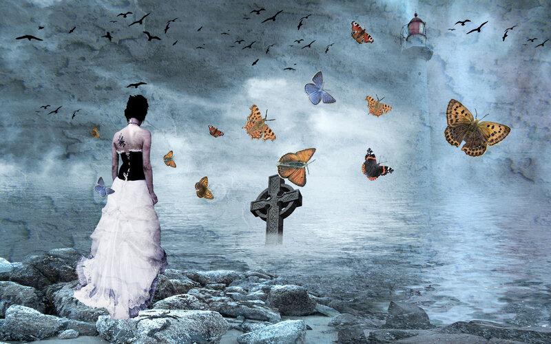 Woman at the lighthouse