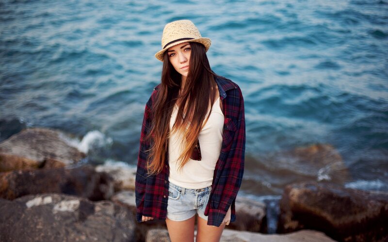 woman at the seaside