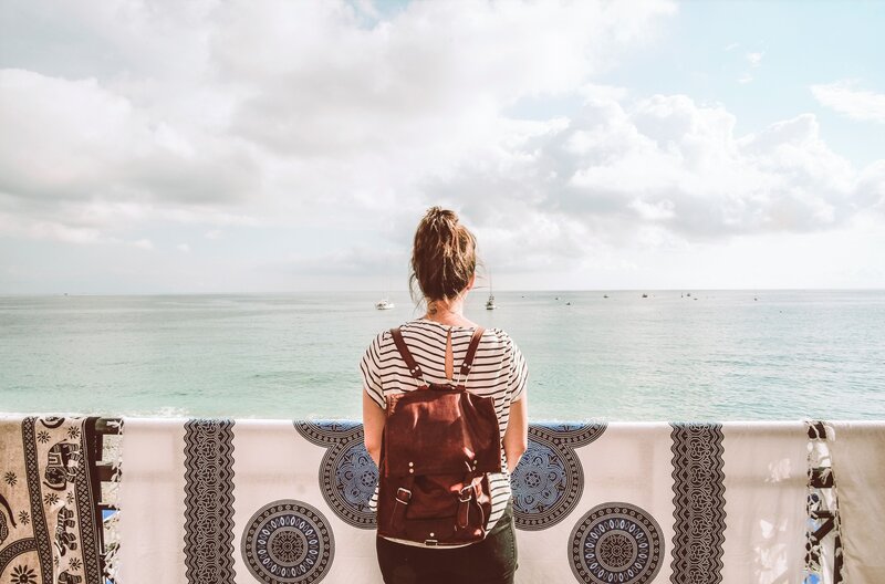 woman at the seaside