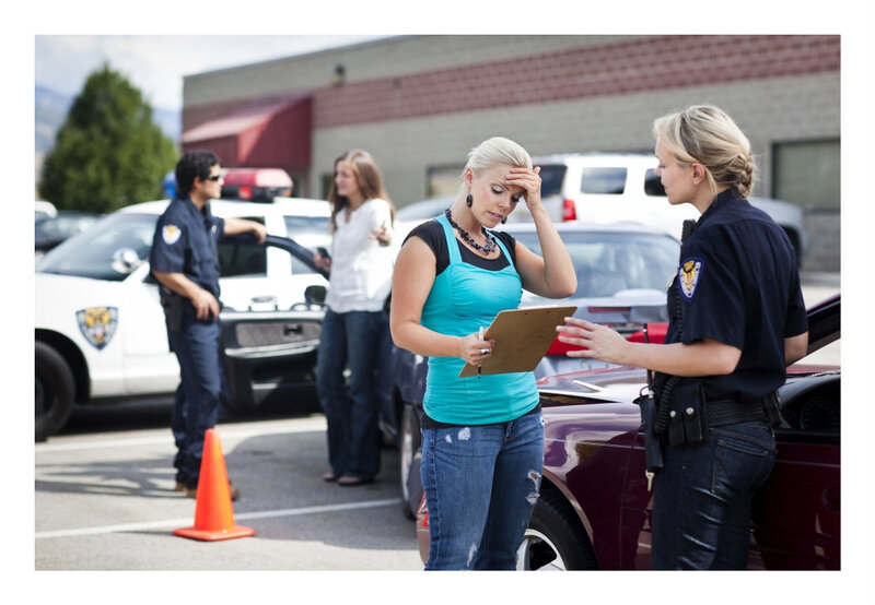 Woman at Traffic Stop