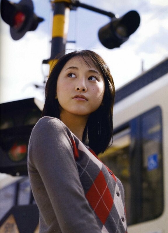 woman at train station