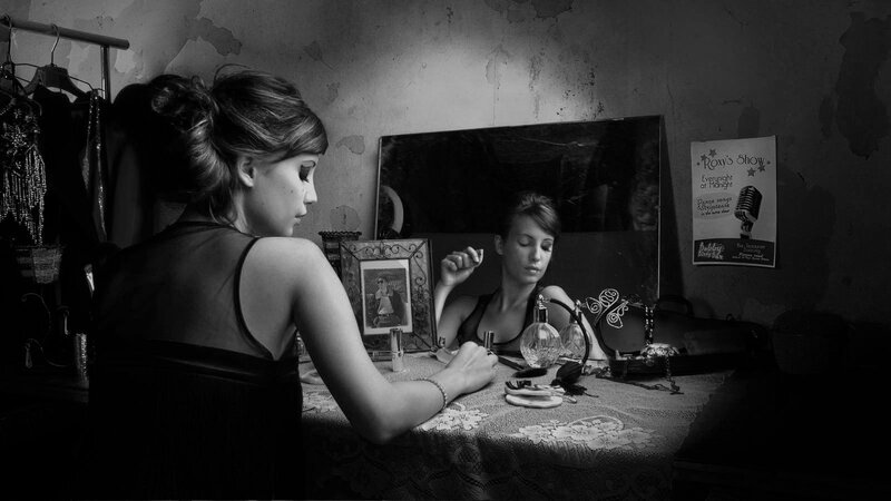 Woman at Vanity Mirror