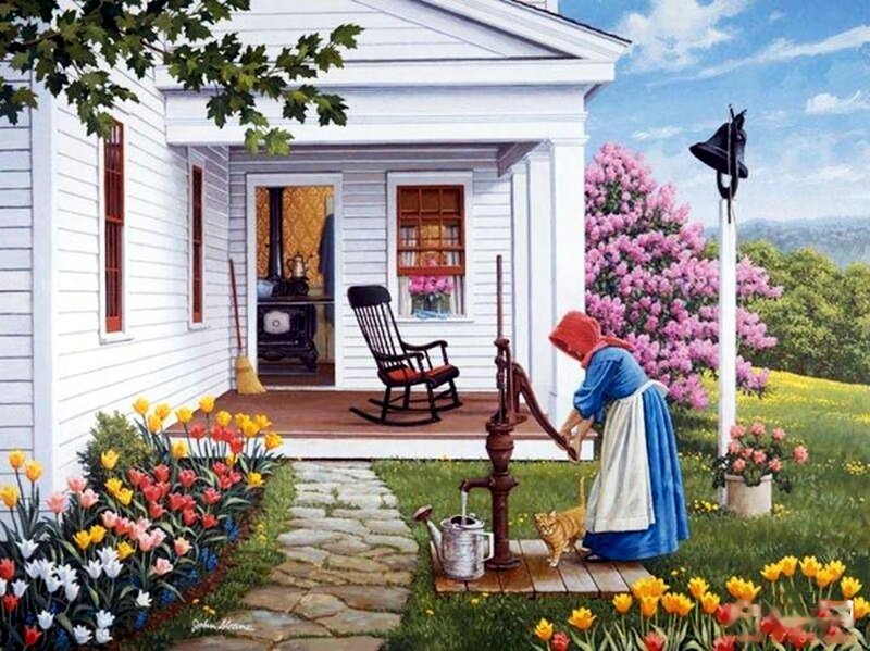 Woman at Water Pump