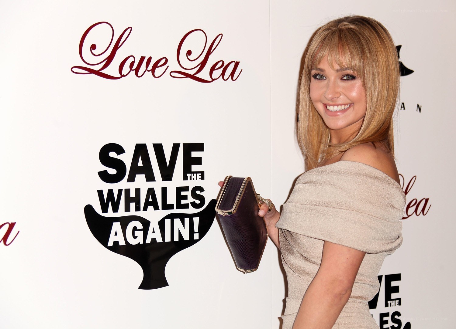 Woman at whale conservation event