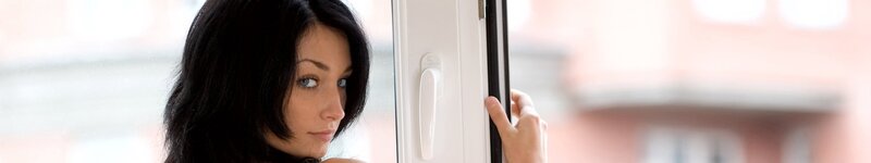 Woman at Window — Black, Calm