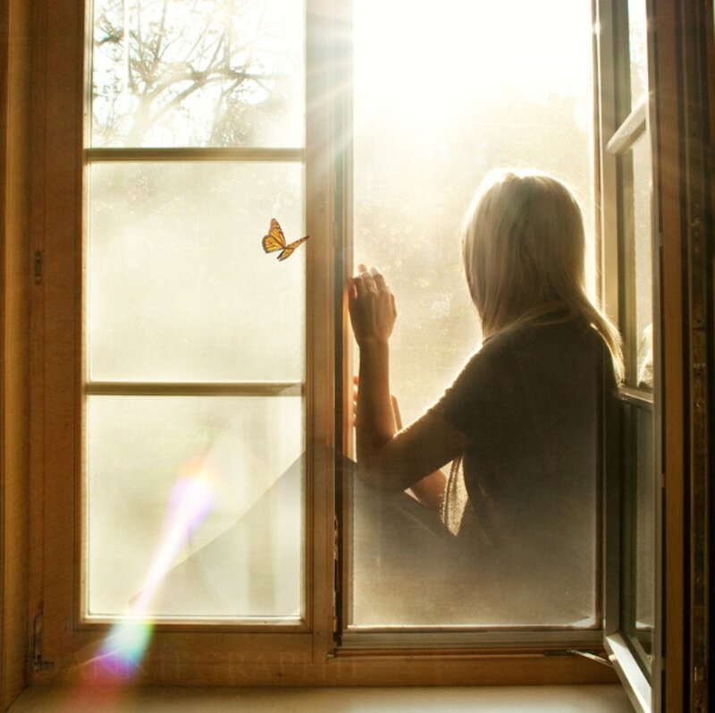Woman at Window — Brown