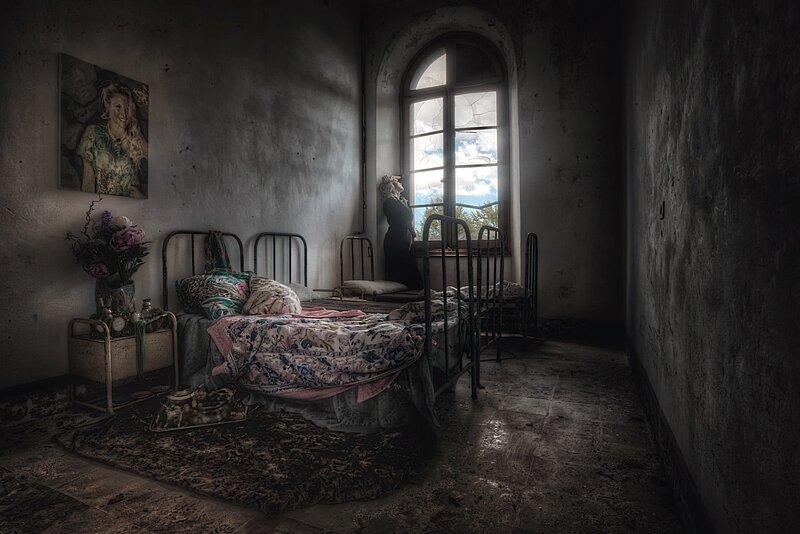 Woman at Window in Room