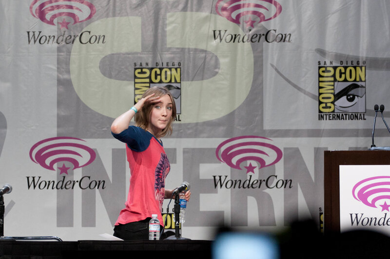 Woman at WonderCon panel