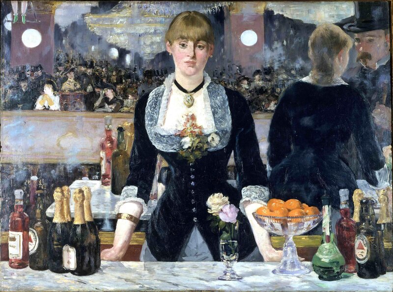 Woman Behind Bar — Black, Lively