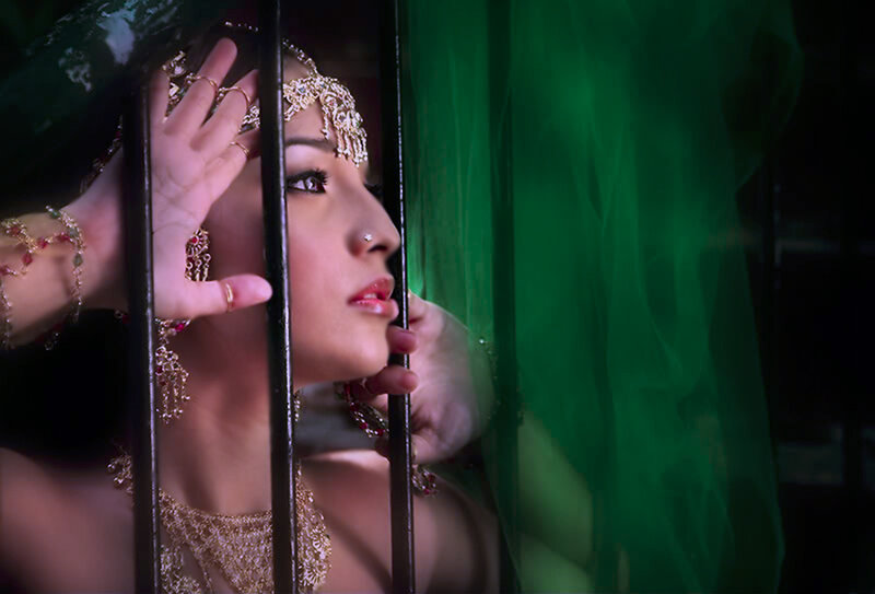 Woman Behind Bars — Green